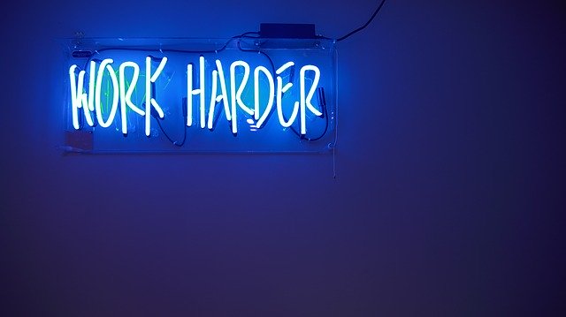 work harder in text Writers Block